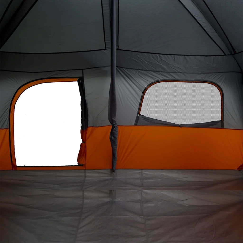 Tenda Familiare Cabina 8 Persone Grigia Arancione Impermeabile 94535