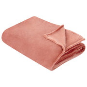 Coperta plaid in poliestere rosa 200 x 220 cm morbido durevole letto divano soggiorno stile classico