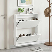 Mobiletto per Scarpe da Muro ARNHEM 71 x 17 x 86 cm Bianco 896635