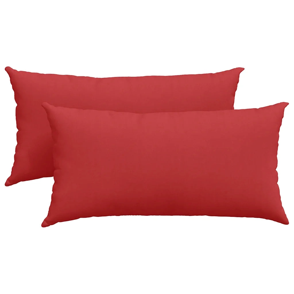 Cuscini da Divano 2 pcs Rosso 80 x 40 cm Tessuto