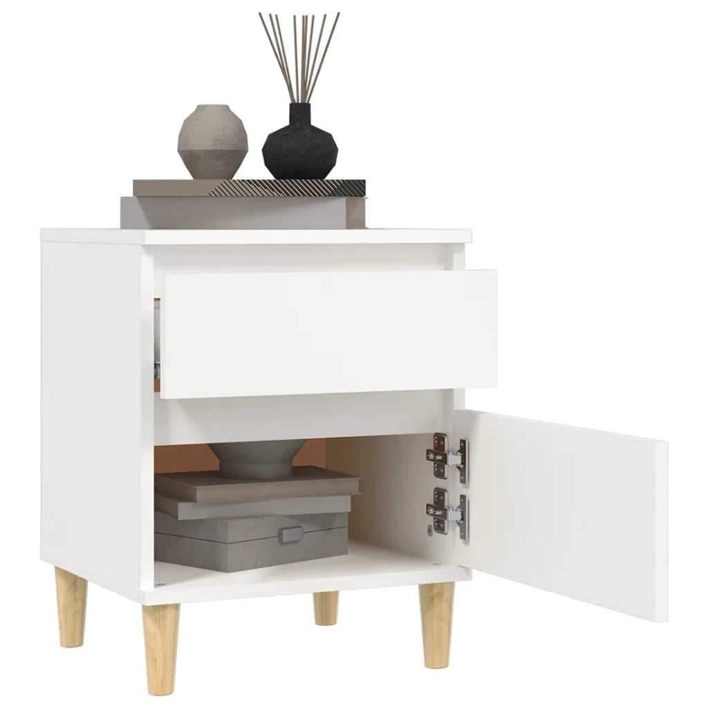 Comodini 2 pz in Bianco 40x35x50 cm cod mxl 45013