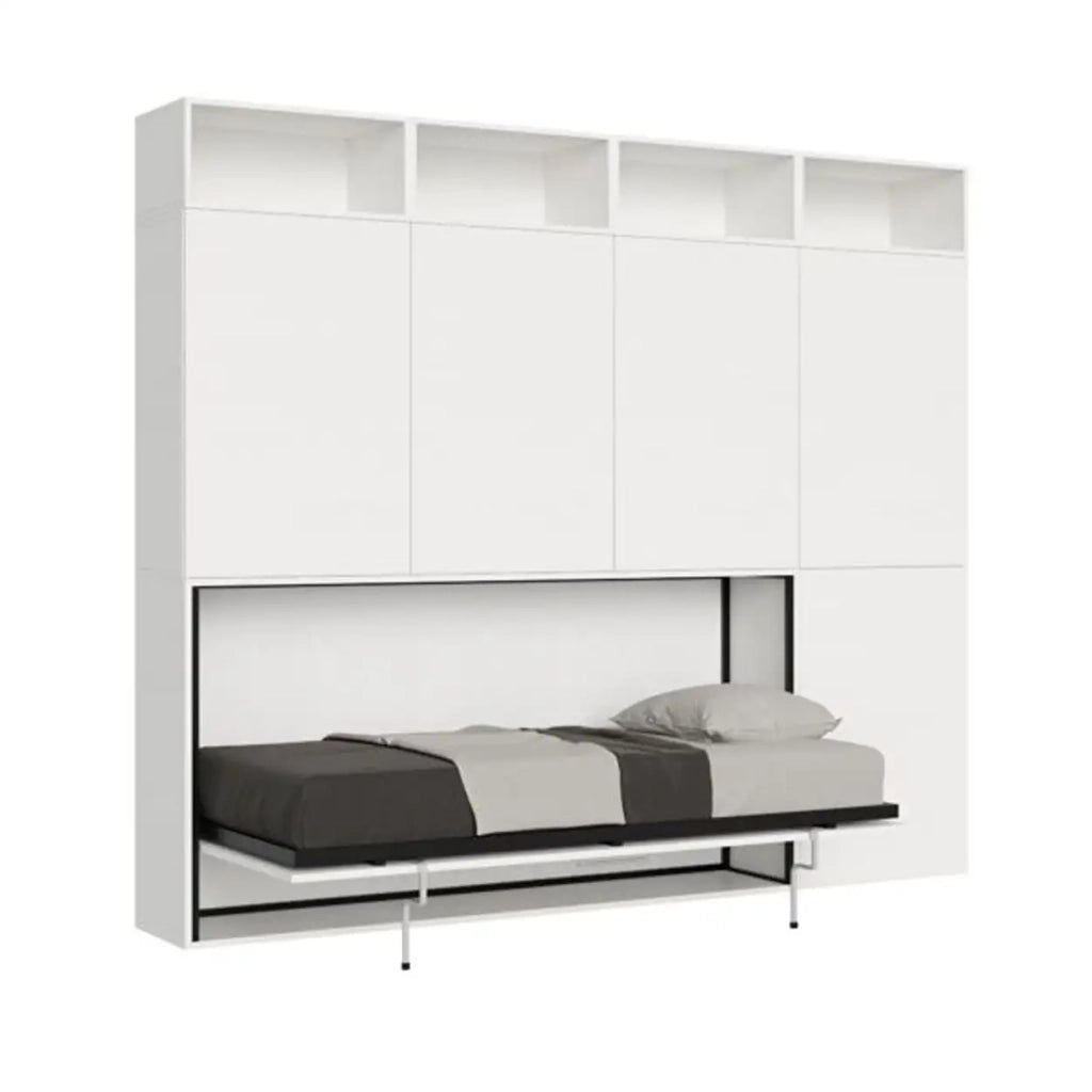 Letto singolo a scomparsa Kando comp.B bianco frassino