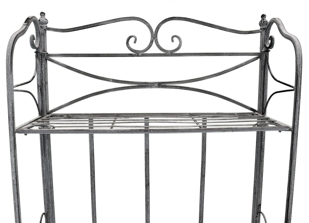 Eatagere 4 piani bianco ossidato in Acciaio cm 61x32x156 - NARDI