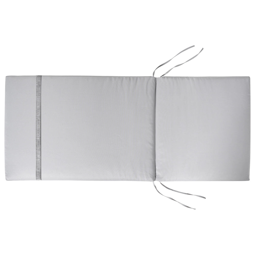 Set di 2 cuscini per sedie da giardino Cuscino per schienale in poliestere grigio chiaro Design moderno Cuscino per esterni