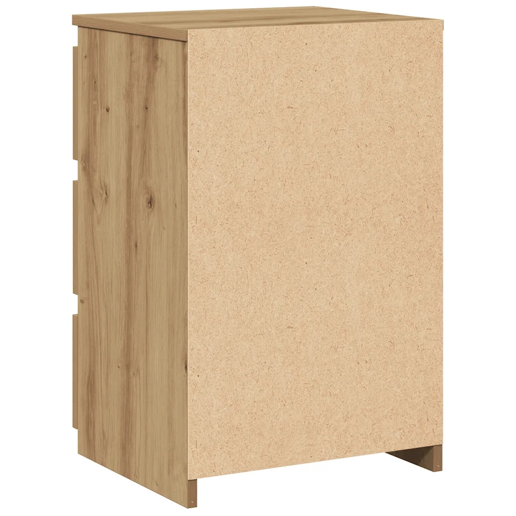 Comodino-Tavolino da notte Rovere Artigianale 40x35x62,5 cm in Legno Multistrato