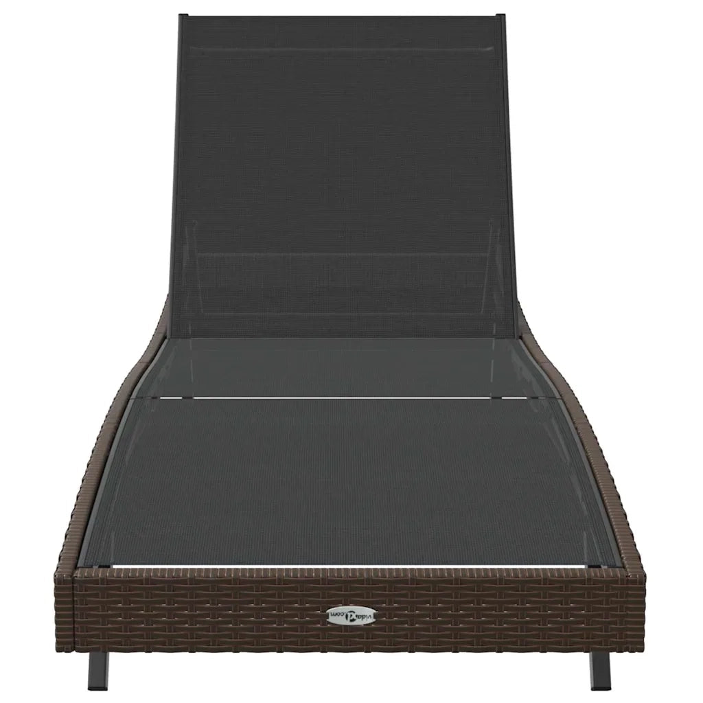 vidaXL Lettino 1-persona 70 x 197 x 82 cm Rattan sintetico, Metallo