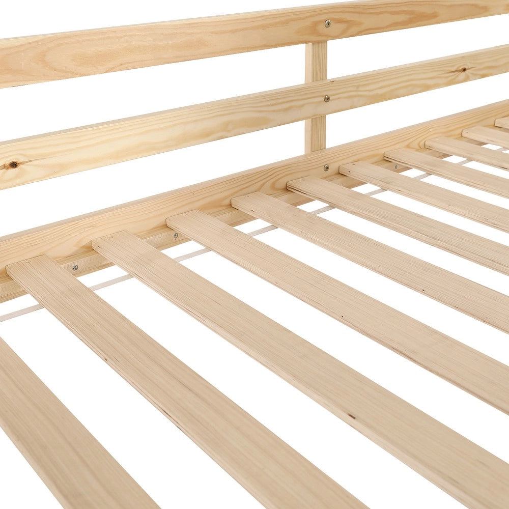 Letto a Soppalco per Bambini con Cassetti e Scala ¨C Xylo ¨C Bianco/Naturale, Pino/MDF/Multistrato, 90x200