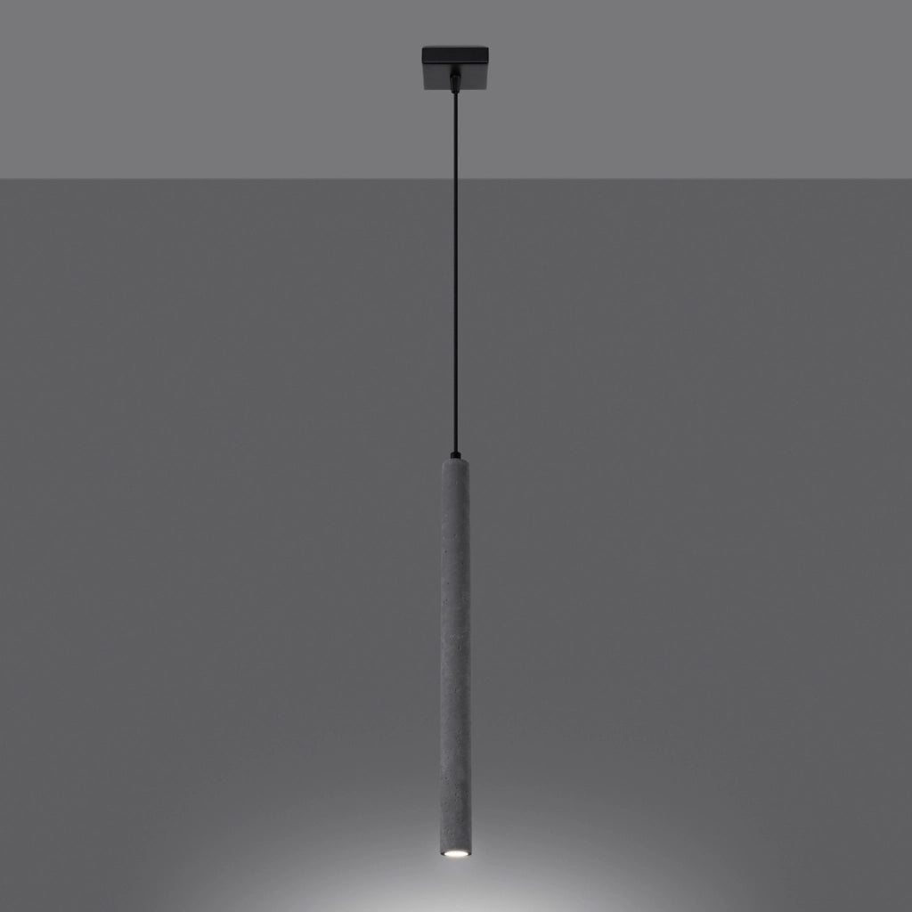 Lampada a sospensione cemento grigio Velino Pure Lume G9 8W