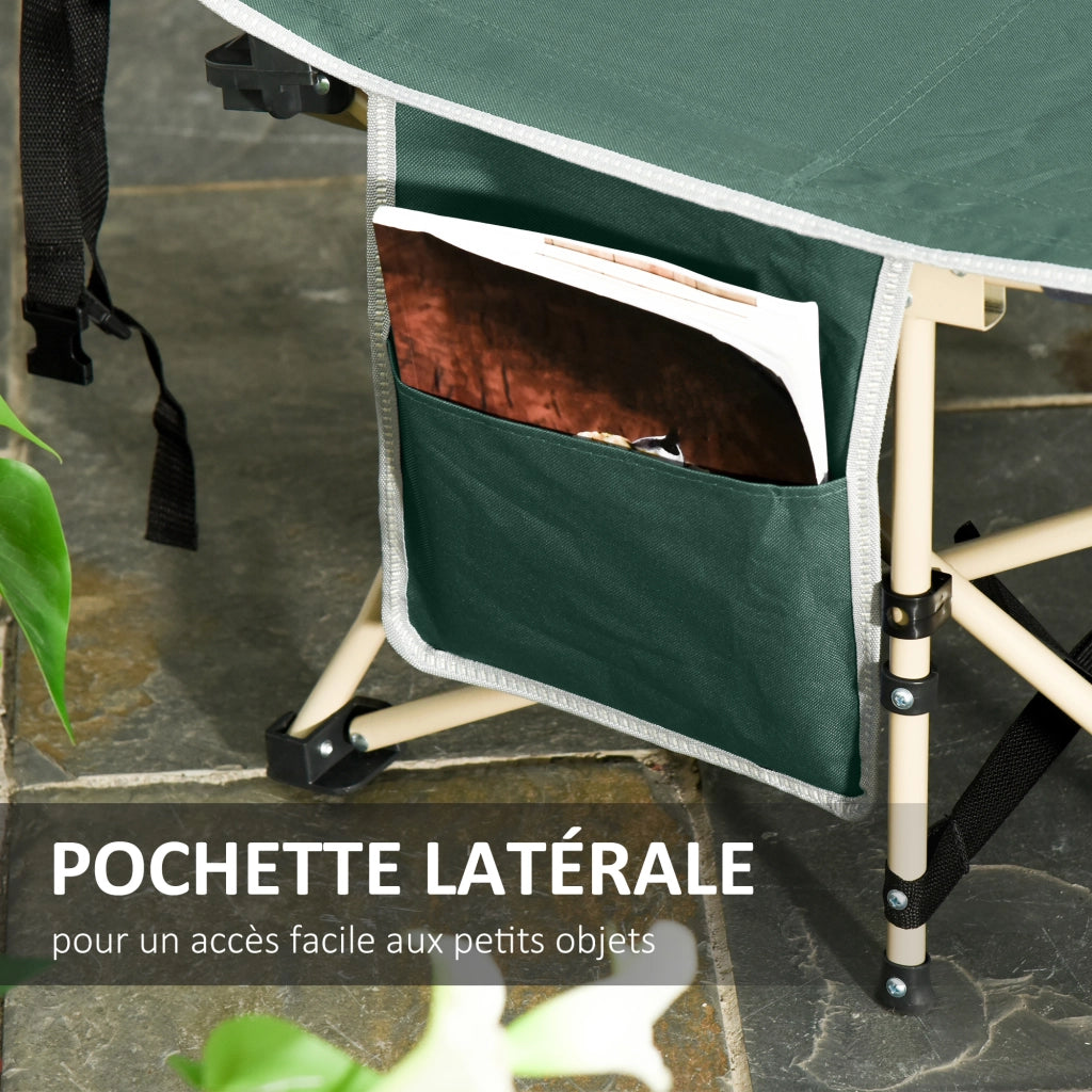 Letto da campeggio pieghevole ¨C zephmum ¨C verde 190x68x52 cm