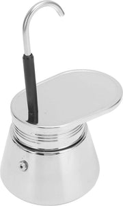 Moka a Mano in Acciaio Inossidabile - Classico Apparecchio per Caffè Italiano - Caffettiera Concentrata (50ml)