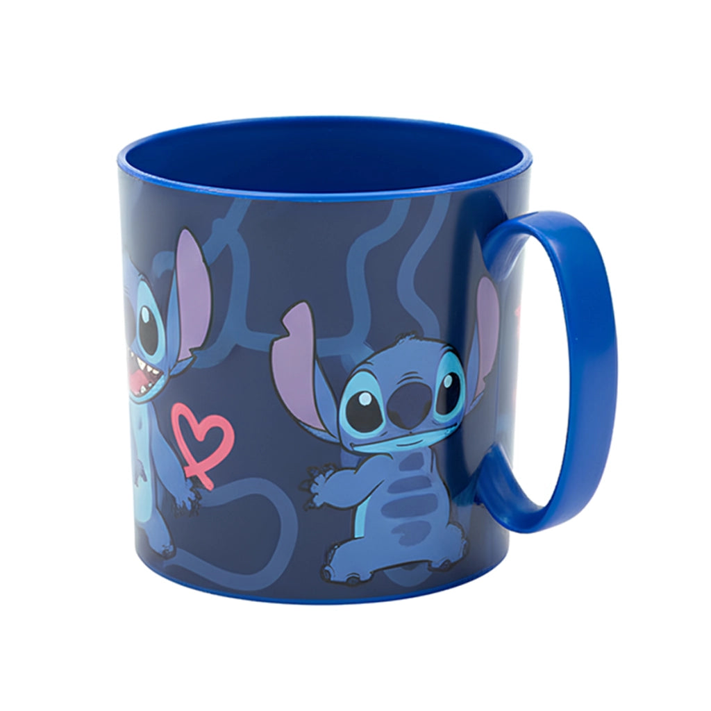 Tazza Compatibile Microonde Stitch 390ml Collezione Palmiers Senza BPA Blu Disney
