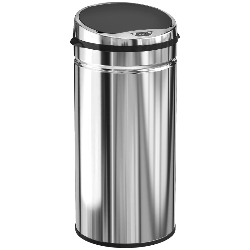 Pattumiera automatica da 42 litri con sensore, in acciaio inox, per cucina e sala da pranzo.