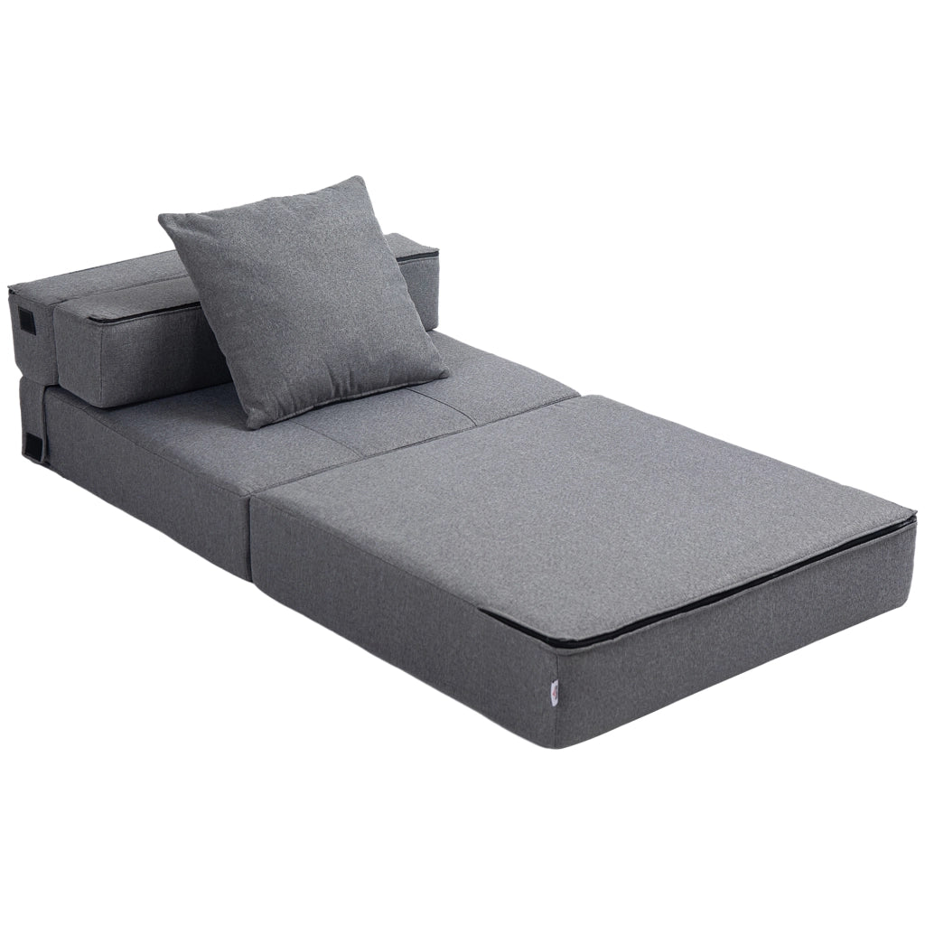 Poltrona letto ¨C Zephmum ¨C Grigio, tessuto, con cuscino
