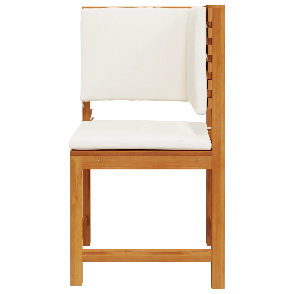 Poltrona d'angolo  con cuscini in legno massello di acacia