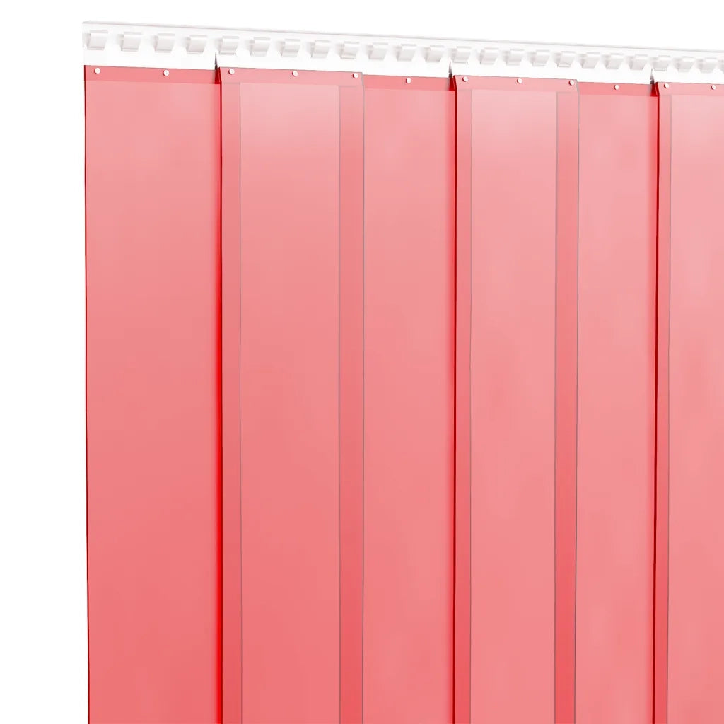 Tenda per Porte Rossa 200 mm x 1,6 mm 10 m in PVC 153865