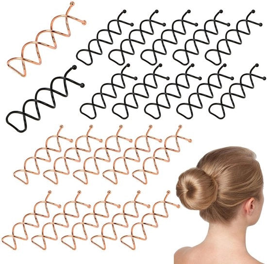Spazzola per capelli a spirale 20 pezzi - Accessori per capelli - Spazzole rotanti - Kit per capelli - Larghezza 5 cm