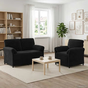 Set di divani 2 pz Nero Velluto 3424891