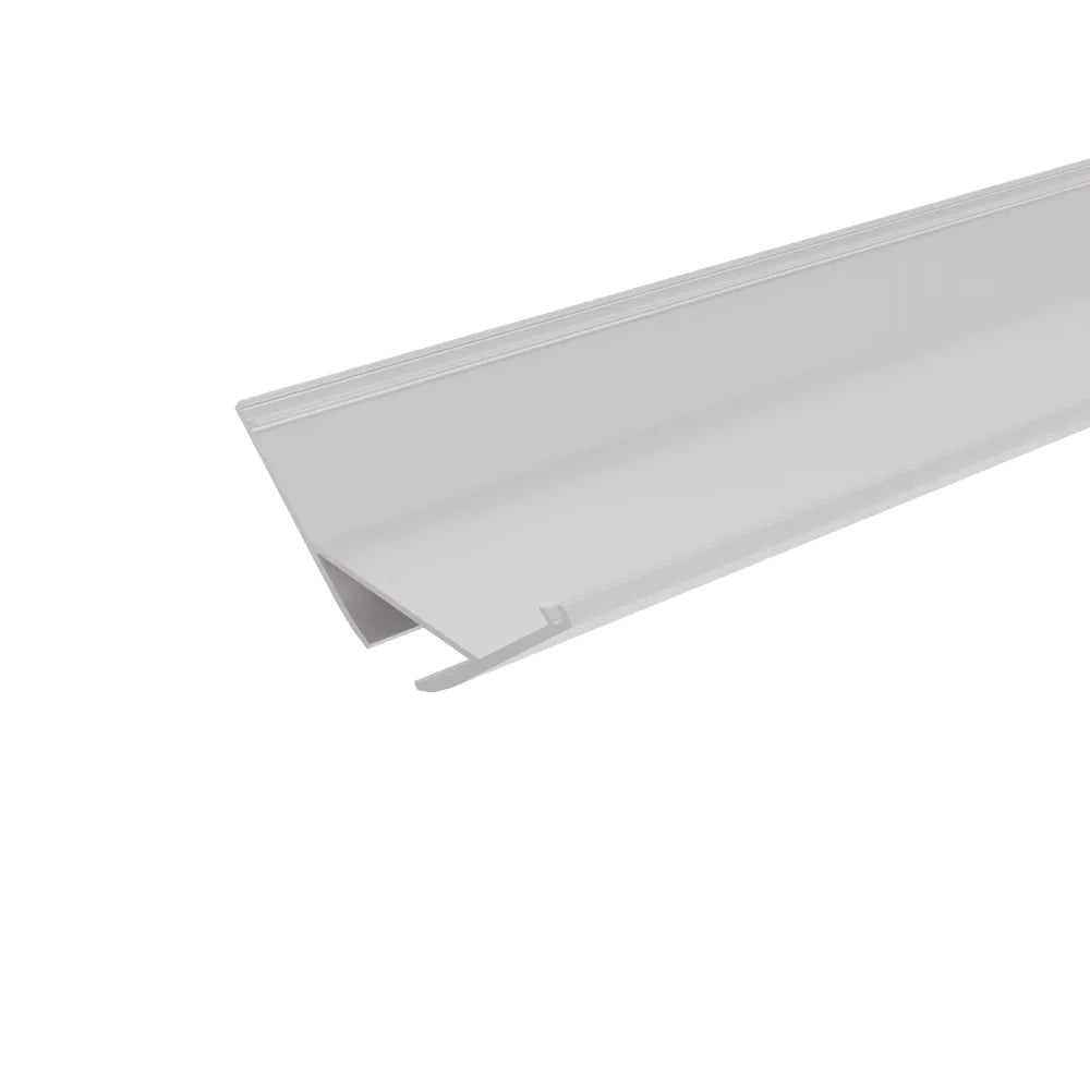 Profilo angolare in alluminio silver 2mt per doppia striscia led