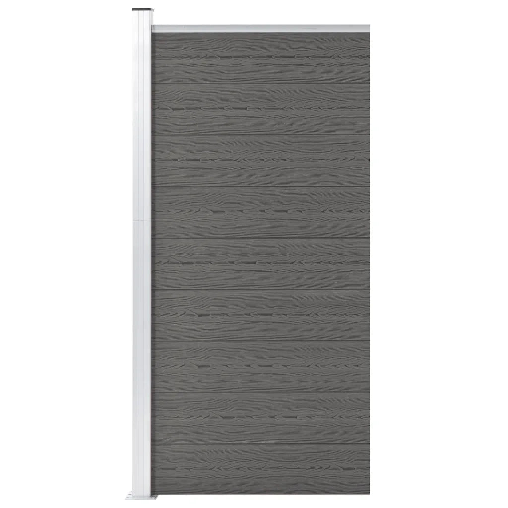 Pannello di Recinzione in WPC 95x186 cm Grigio 148978