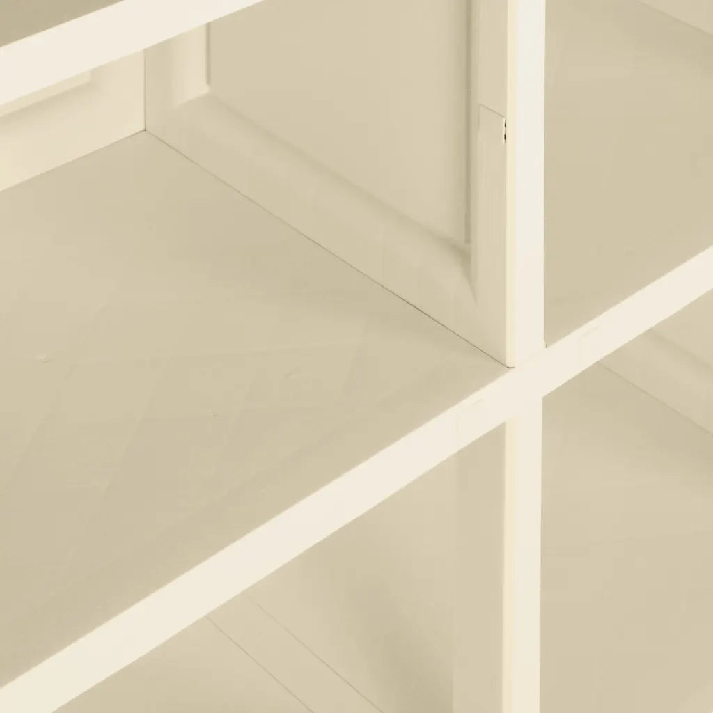 Armadietto in Plastica 79x43x125 cm Effetto Legno Bianco Angora 340592