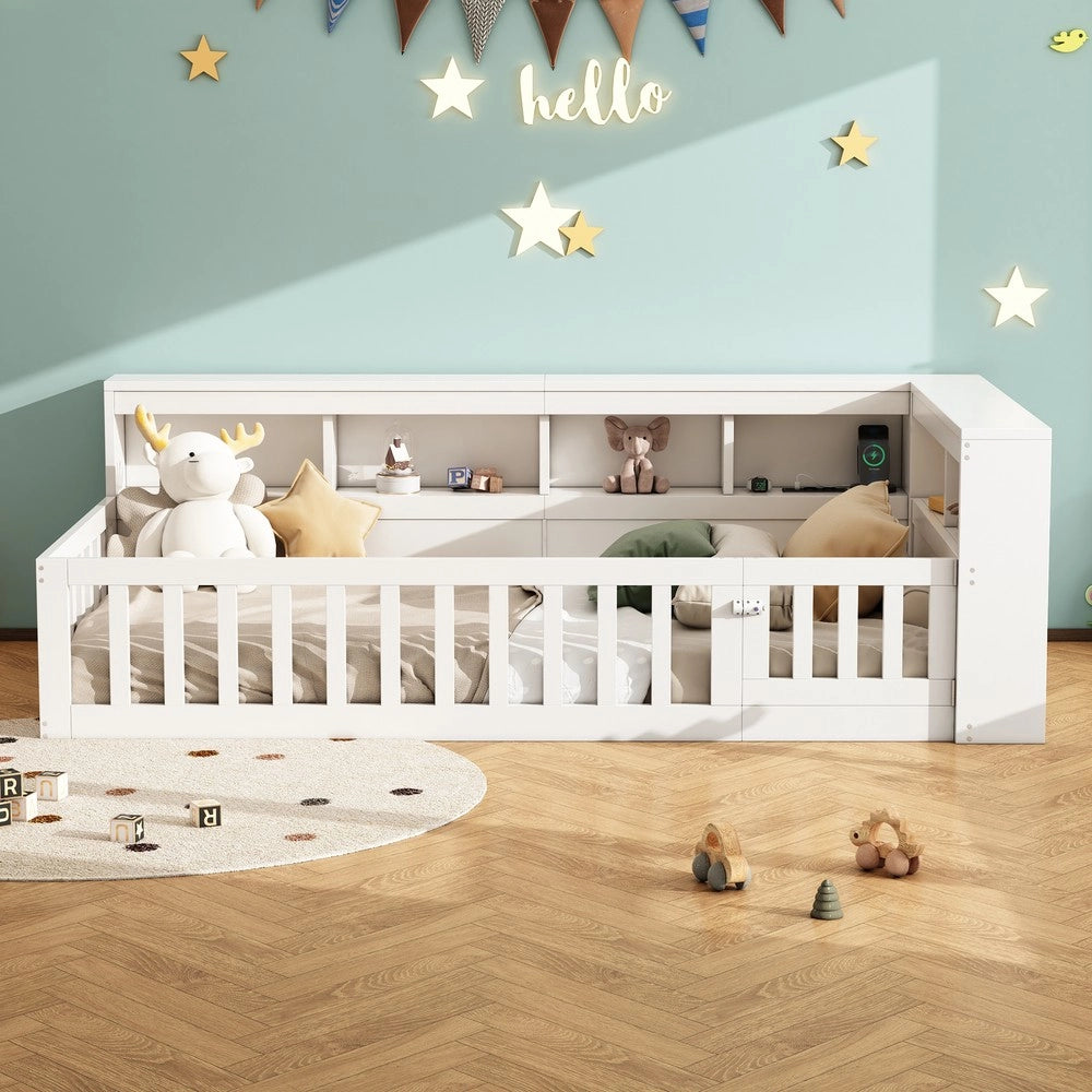 Divano Letto con Contenitore e Rete a Doghe ¨C MINIMAL ¨C Bianco 90x200