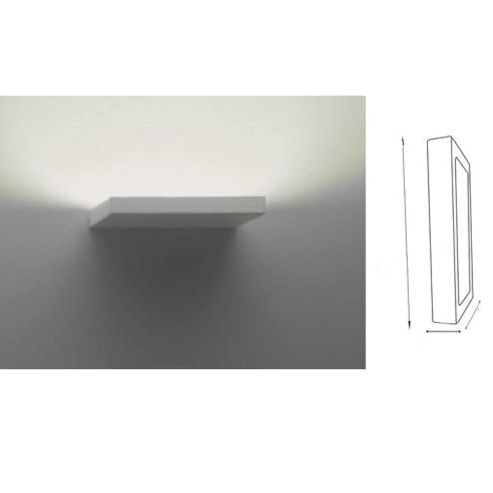 Trade Shop - Applique Led 18 W Slim A Parete Rettangolare Luce Naturale Fredda Calda Xc-9043 -
