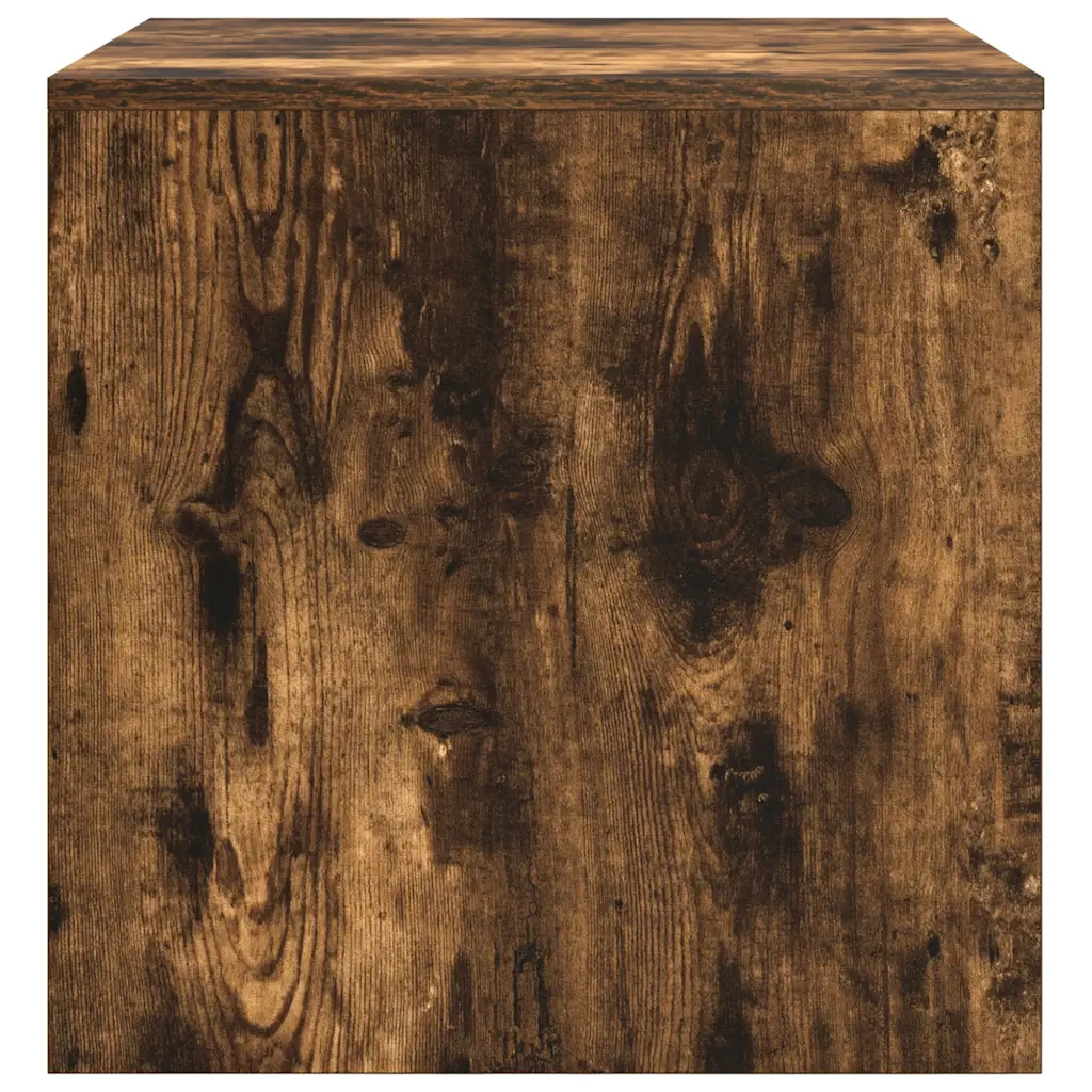Tavolini Impilabili 3 pz Rovere Fumo in Legno Multistrato 815225