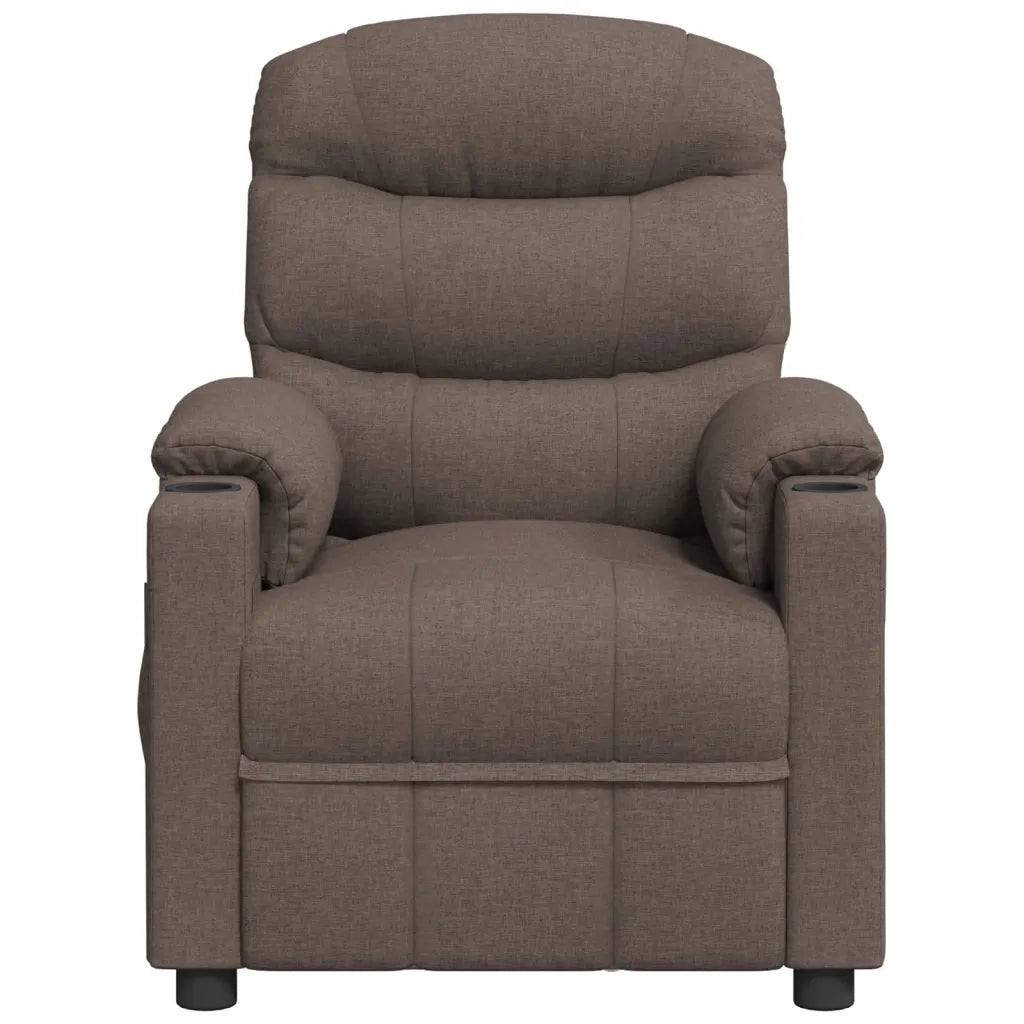 Poltrona Massaggiante Elettrica Tortora in Tessuto cod mxl 32258