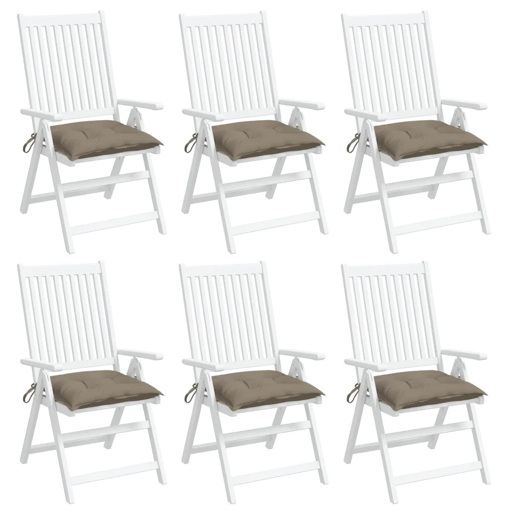 Cuscini per Pallet 6 pz Tortora 50x50x7 cm Tessuto Oxford 361533