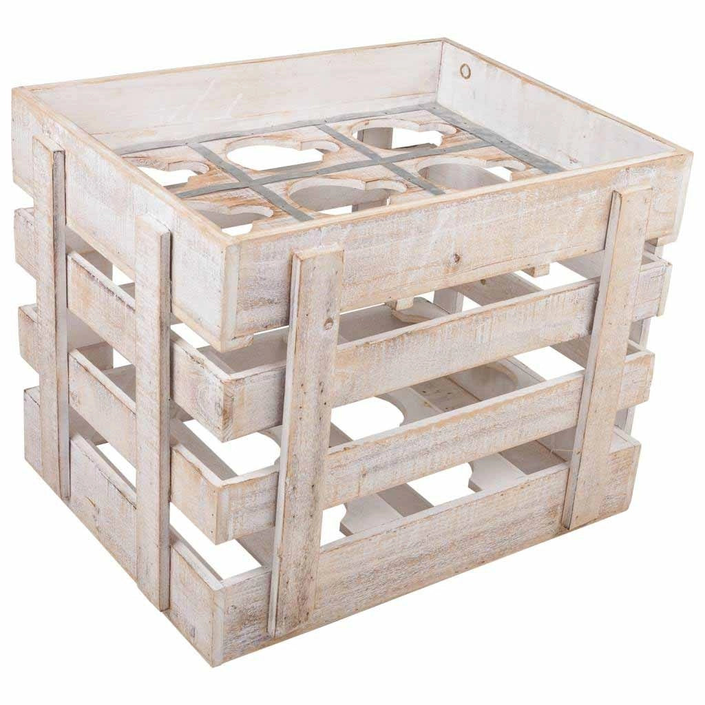 Cassetto portabottiglie in legno marrone 33x32x43h