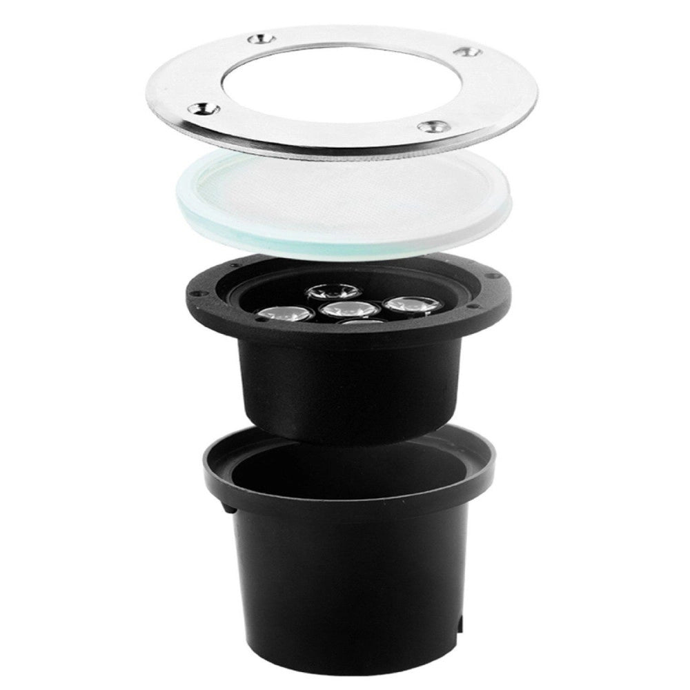Trade Shop - Faretto Led Segnapasso Segnapassi Calpestabile Esterno Ip68 7w Luce Calda Fredda -