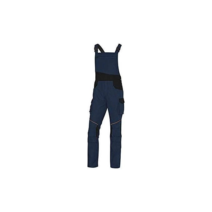 Deltaplus MCSA2MN3X Mach2 Corporate Salopette da lavoro 9 tasche Ripstop 65% poliestere 35% cotone 260 g-m² taglia 3XL colore Blu Navy Nero