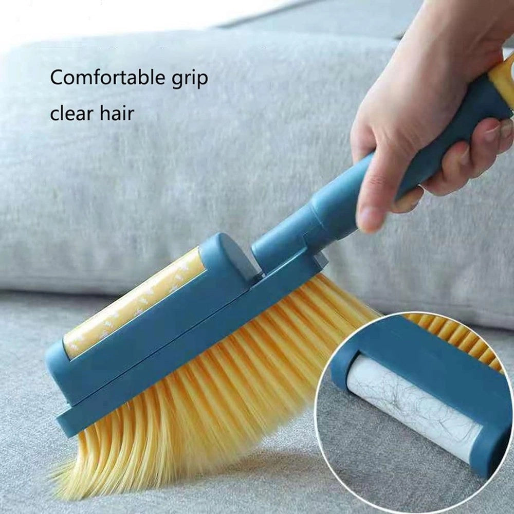 Trade Shop - Spazzola Pulizia Letto Divano Scopa Manuale Setole Morbide Per Polvere Capelli -