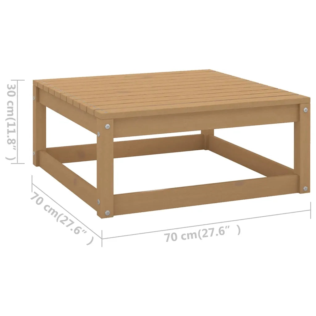 Panchetto-Sgabelli da Giardino con Cuscini 2 pz Legno Massello di Pino