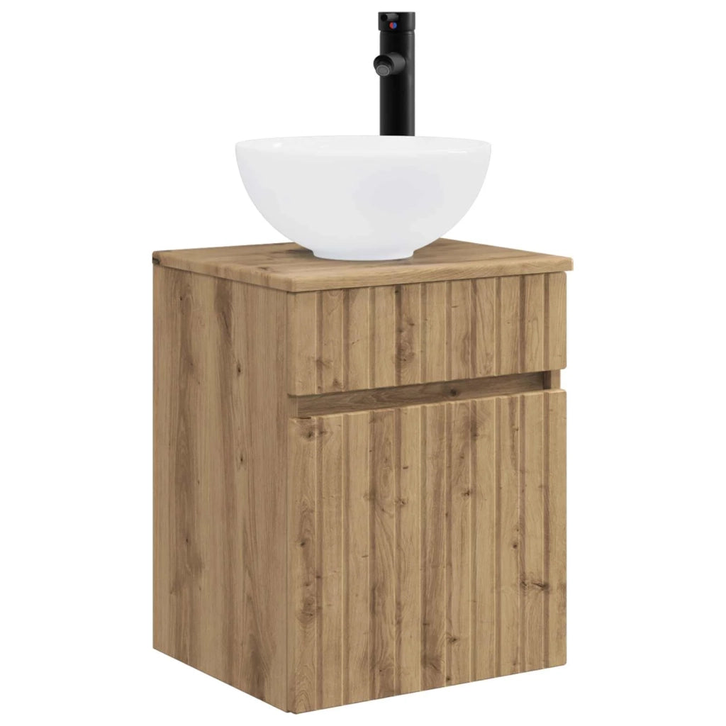 Set di mobili per il bagno 3 pz Rovere Artigianale 3406092