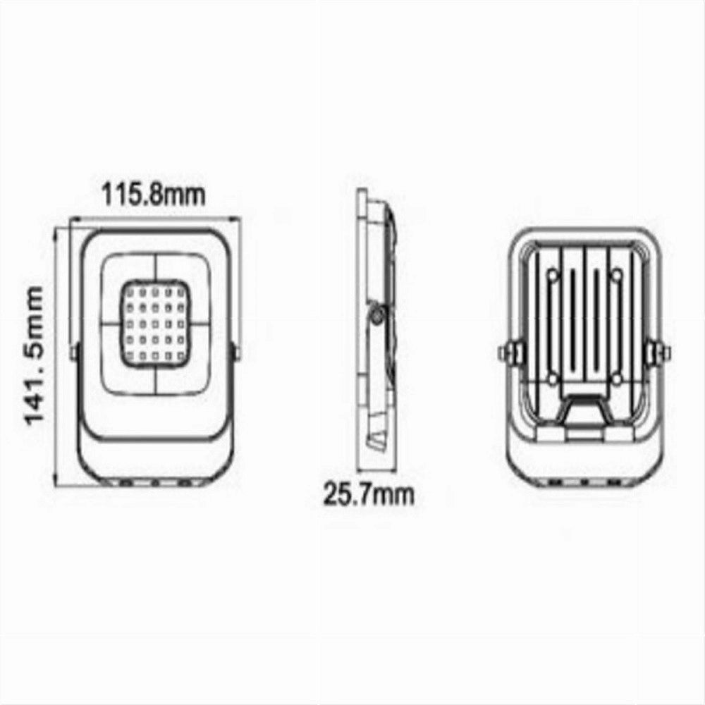 Trade Shop - Faro Led Ultra Slim 20 W Esterno Ip65 Orientabile Luce 6500k 3000k 4000k Jr-20w -