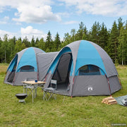 Tenda familiare con telo da pioggia resistente all'acqua Blu 42042243