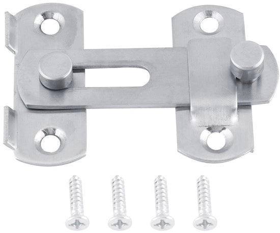 Chiusura Slitta in Acciaio Inossidabile - Sicura - Hasp Slot - Facile da Installare - Leggera - Dimensioni 70 x 50 mm