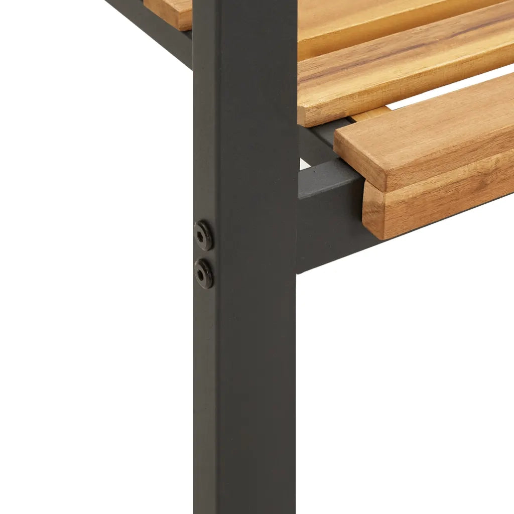 vidaXL Sedie Giardino Impilabili 2 pz Legno Massello Acacia e Metallo
