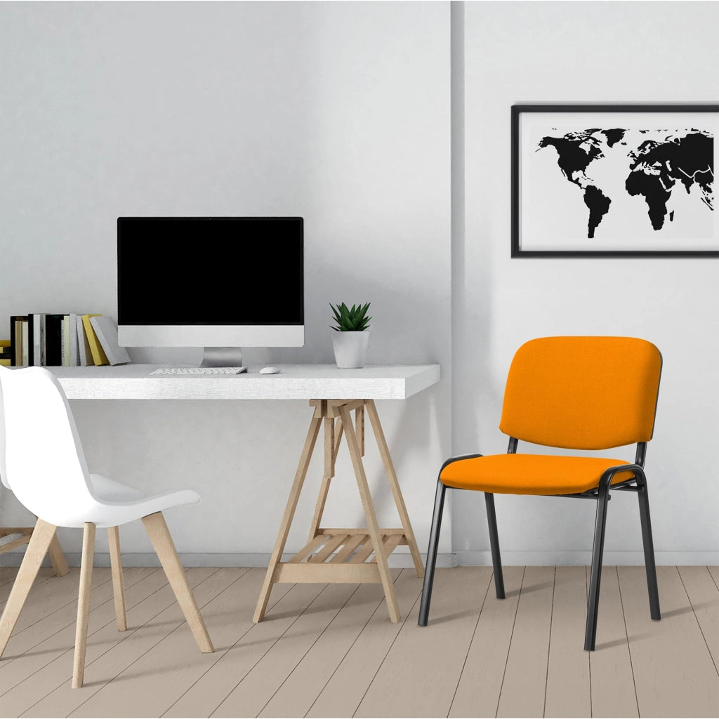 Sedia Ken in stoffa arancione