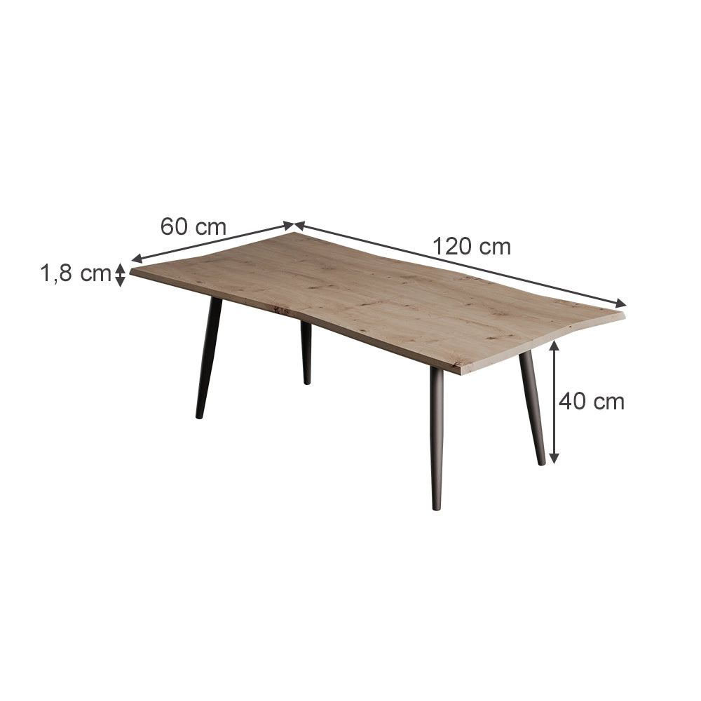 Vicco Tavolino da caffè Artigiano 120 x 60 cm