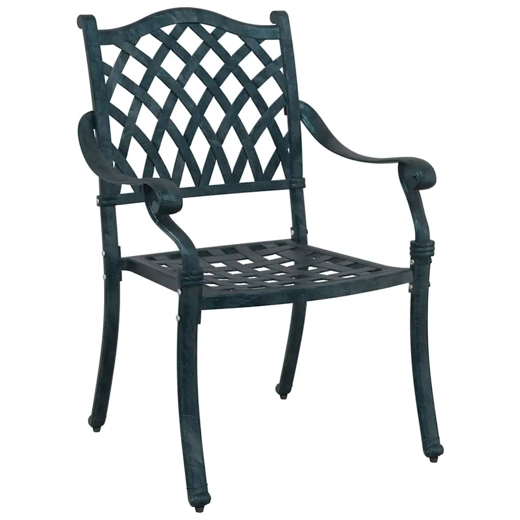 Sedia da Giardino 2 pcs Verde 56 x 55 x 92.5cm Alluminio 42002377