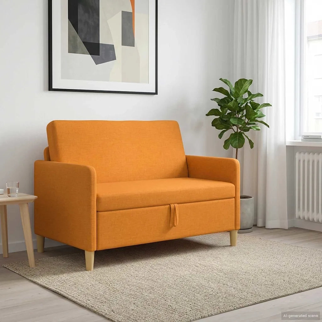 Divano con Storage Giallo Scuro 122 x 78 x 87 cm Poliestere 42036900