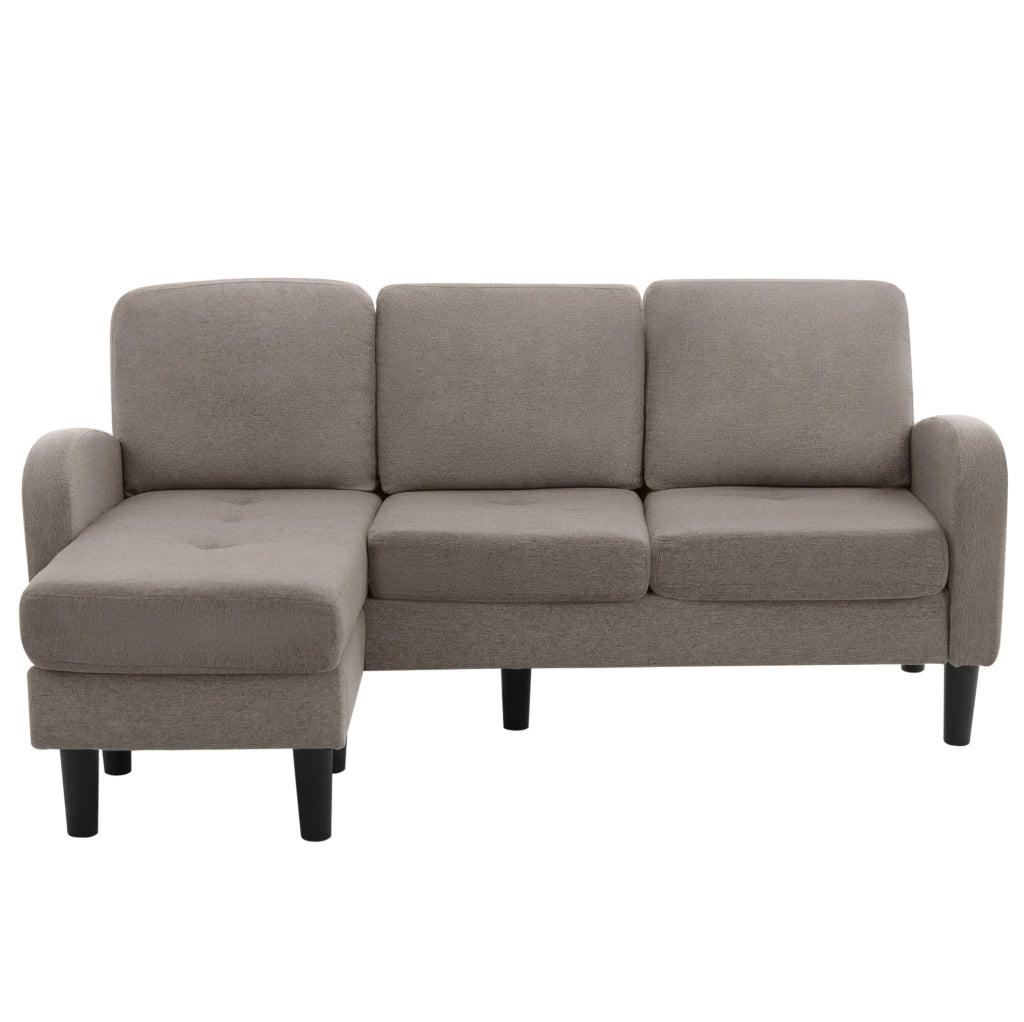 Divano angolare modulare ULEVR 166x118x77 cm 3 posti con chaise longue reversibile, grigio scuro antico