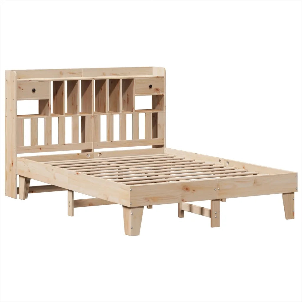 Letto senza Materasso 140x200 cm in Legno Massello di Pino 3308843