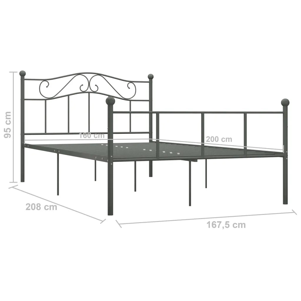 Giroletto Grigio in Metallo 160x200 cm