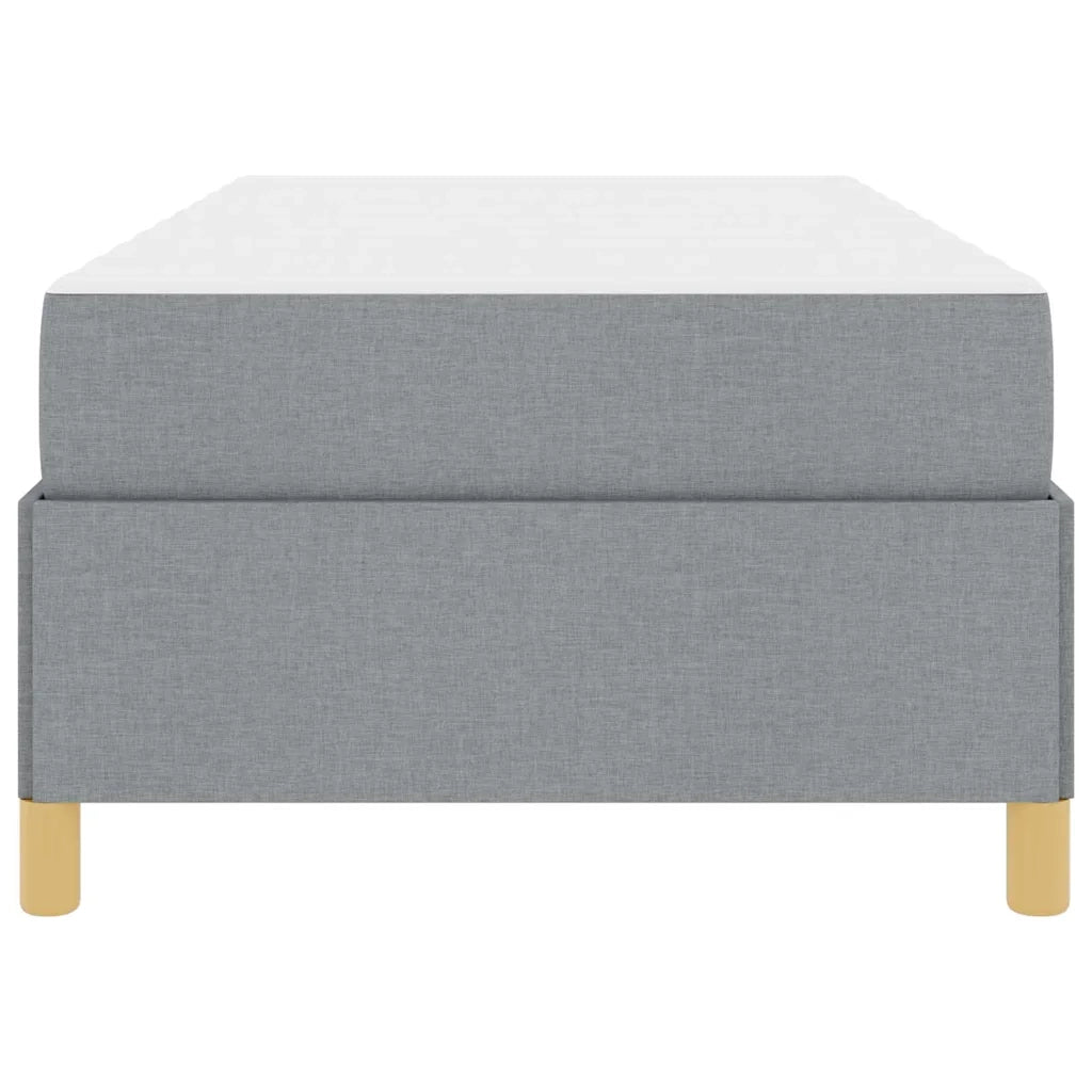 vidaXL Letto a molle Grigio chiaro e bianco e grigio chiaro