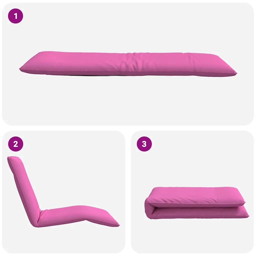 Lettino Pieghevole Rosa 175x54x8,5 cm in Tessuto Oxford 4019766