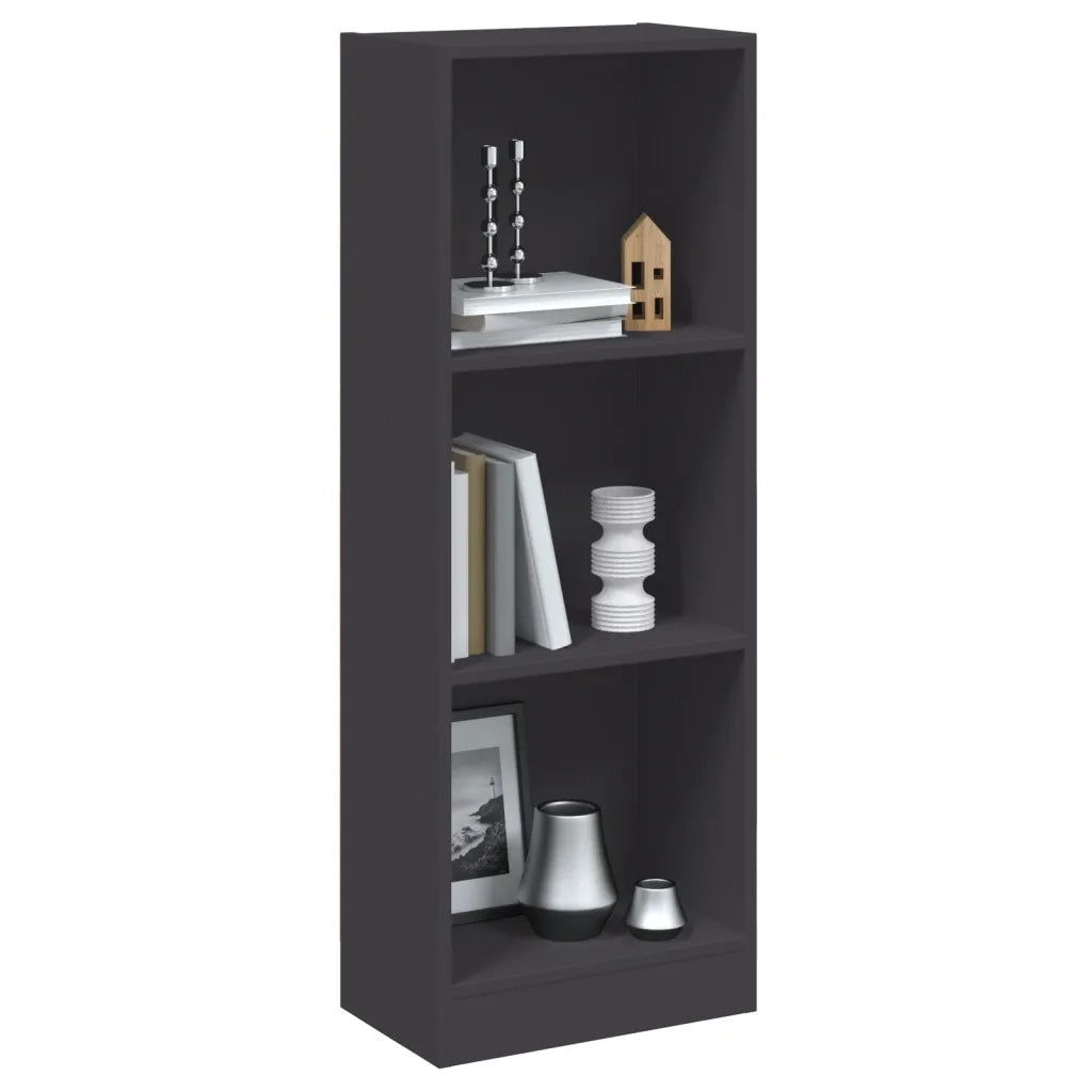 Libreria a 3 Ripiani Grigia 40x24x108 cm in Truciolato cod mxl 63924