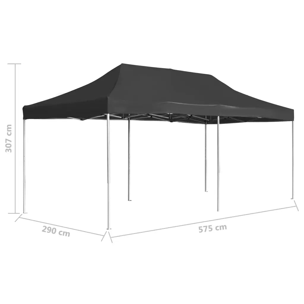 Gazebo | Pergolato Professionale Pieghevole Alluminio 6x3 m Antracite